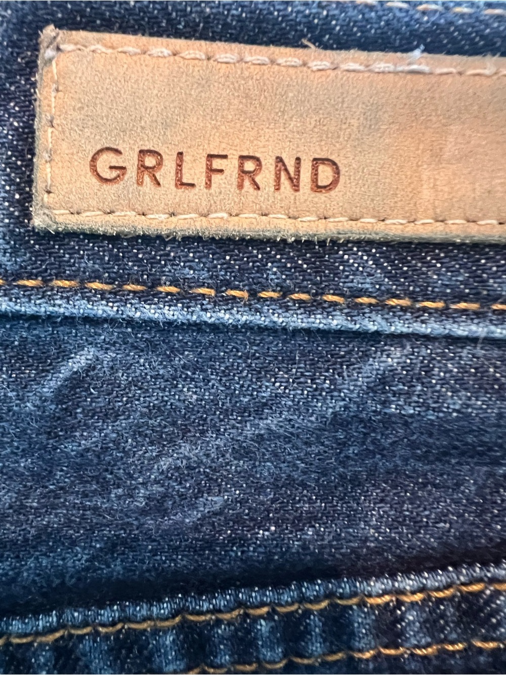 REVOLVE GRLFRND Karolina Straight/ Skinny Jeans 100% cotton Moody Blues - Picture 10 of 11